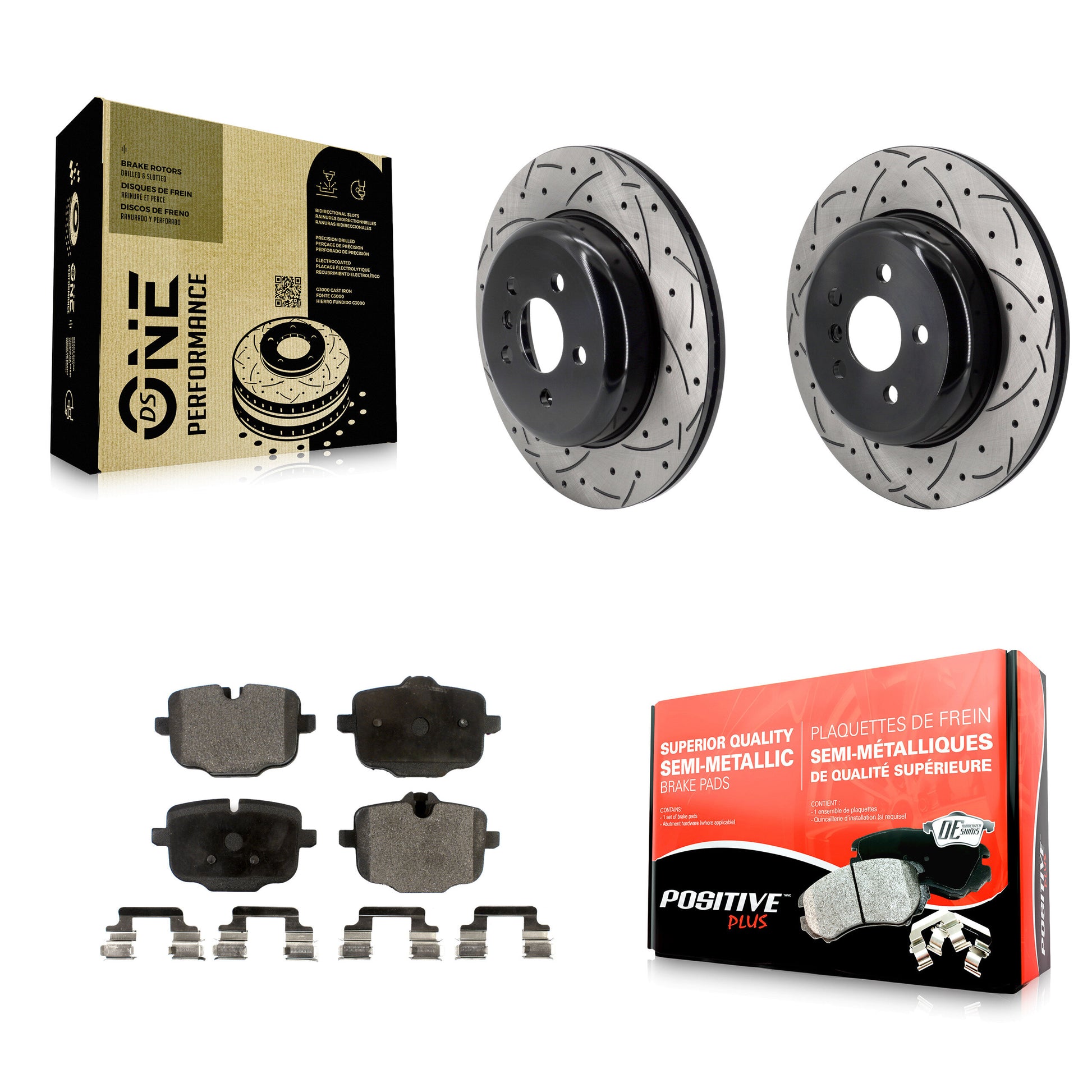 Disc Rotors and Semi-Metallic Brake Pads Kit-KDF-102067