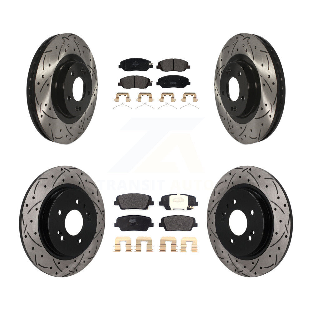 Coated Disc Rotors and Semi-Metallic Brake Pads Kit-KDF-102071
