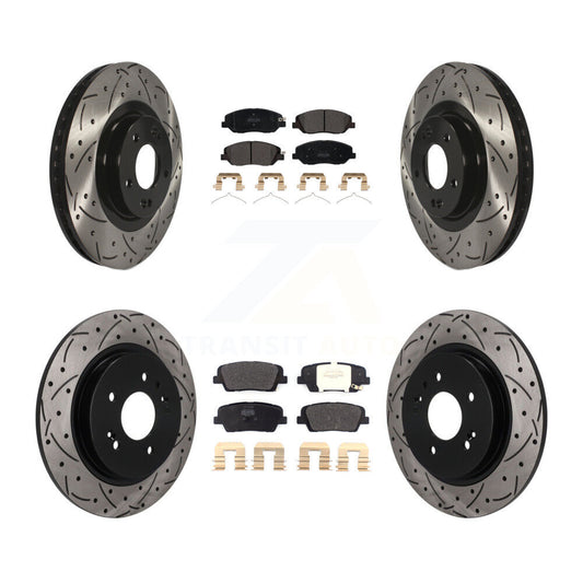 Coated Disc Rotors and Semi-Metallic Brake Pads Kit-KDF-102071