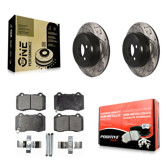 Coated Disc Rotors and Semi-Metallic Brake Pads Kit-KDF-102086