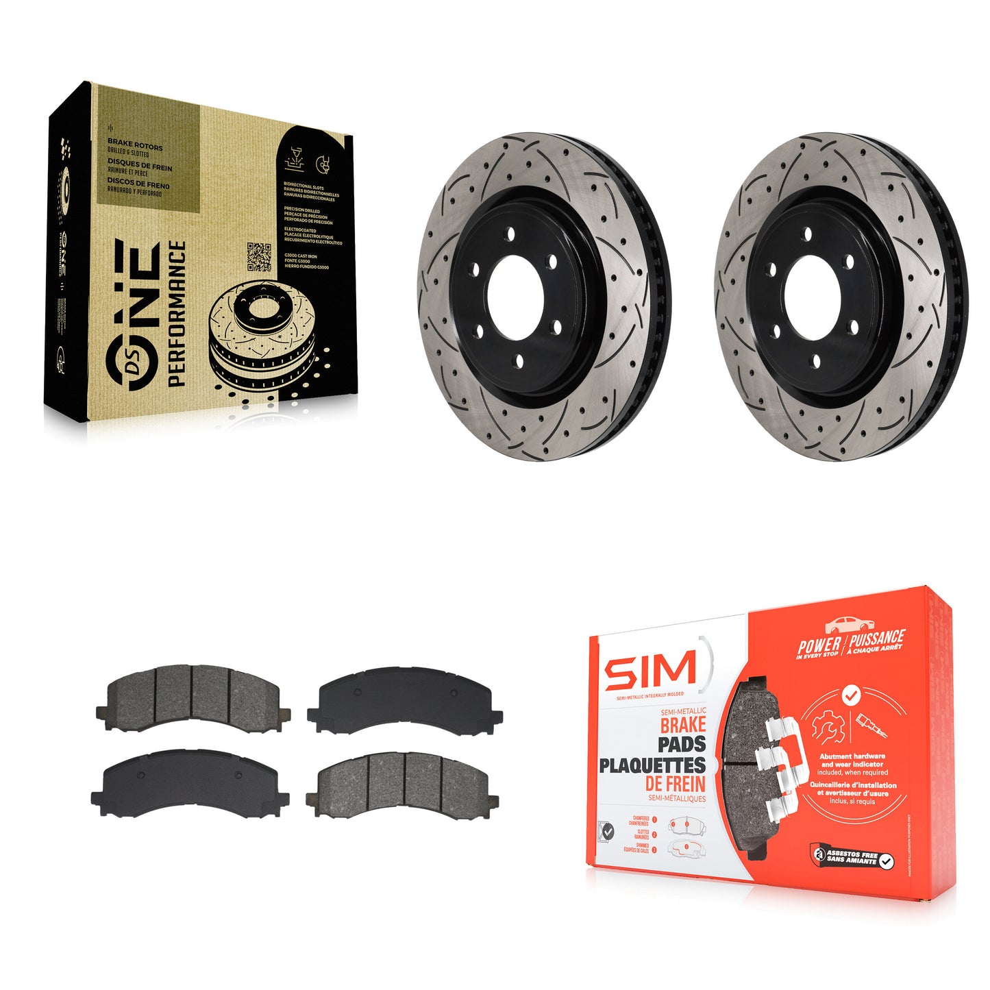 Disc Rotors and Semi-Metallic Brake Pads Kit-KDS-101111 Kit.bestparts.ca