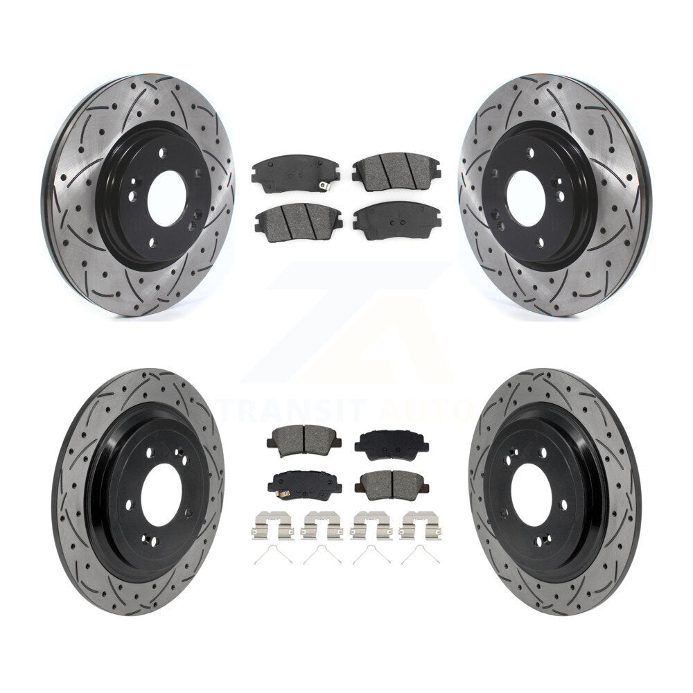 Coated Disc Rotors and Semi-Metallic Brake Pads Kit-KDS-101573