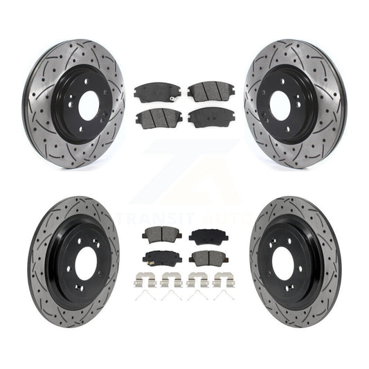Coated Disc Rotors and Semi-Metallic Brake Pads Kit-KDS-101573