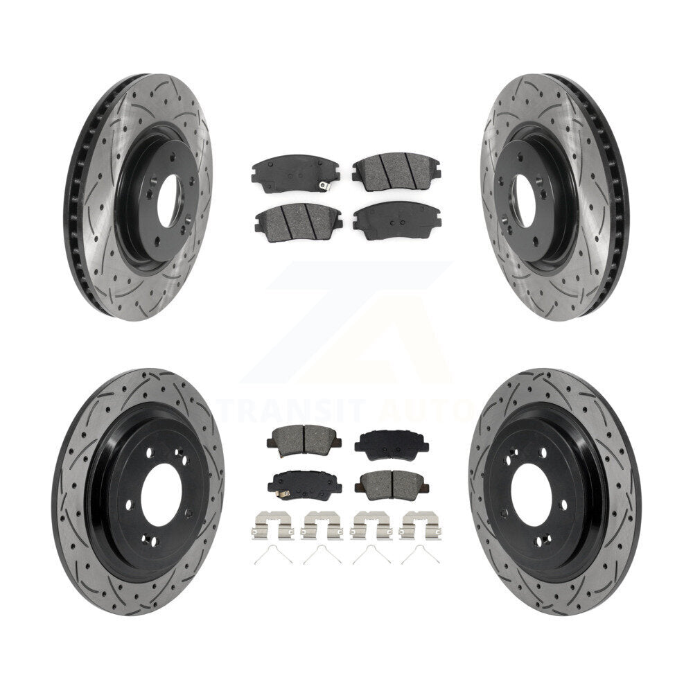 Coated Disc Rotors and Semi-Metallic Brake Pads Kit-KDS-101574