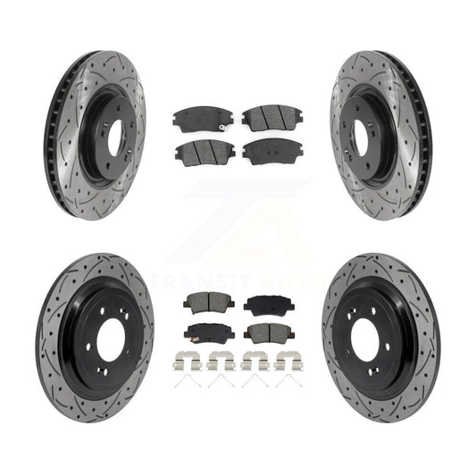 Coated Disc Rotors and Semi-Metallic Brake Pads Kit-KDS-101574