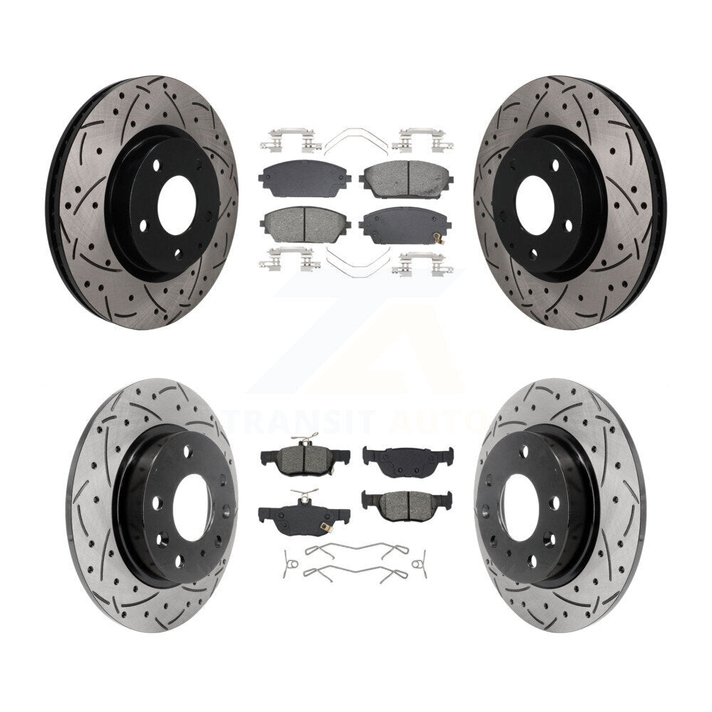 Coated Disc Rotors and Semi-Metallic Brake Pads Kit-KDS-101584