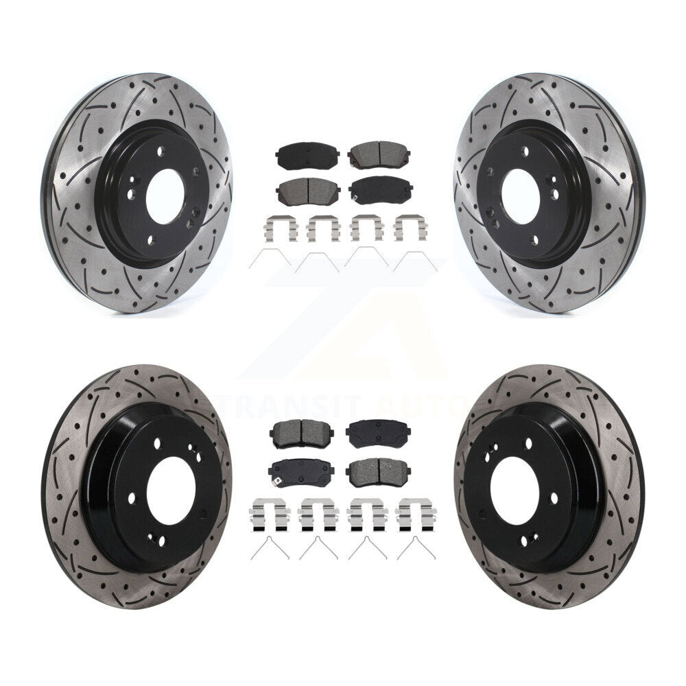 Coated Disc Rotors and Semi-Metallic Brake Pads Kit-KDS-101598