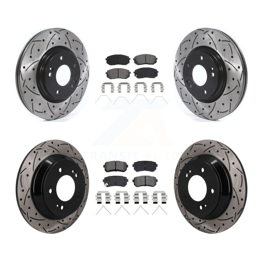 Coated Disc Rotors and Semi-Metallic Brake Pads Kit-KDS-101598