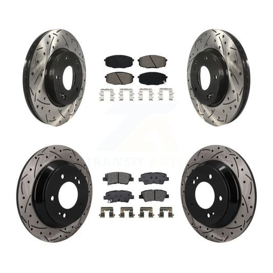 Coated Disc Rotors and Semi-Metallic Brake Pads Kit-KDS-101602