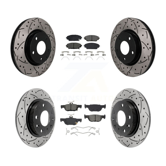 Coated Disc Rotors and Semi-Metallic Brake Pads Kit-KDS-101628