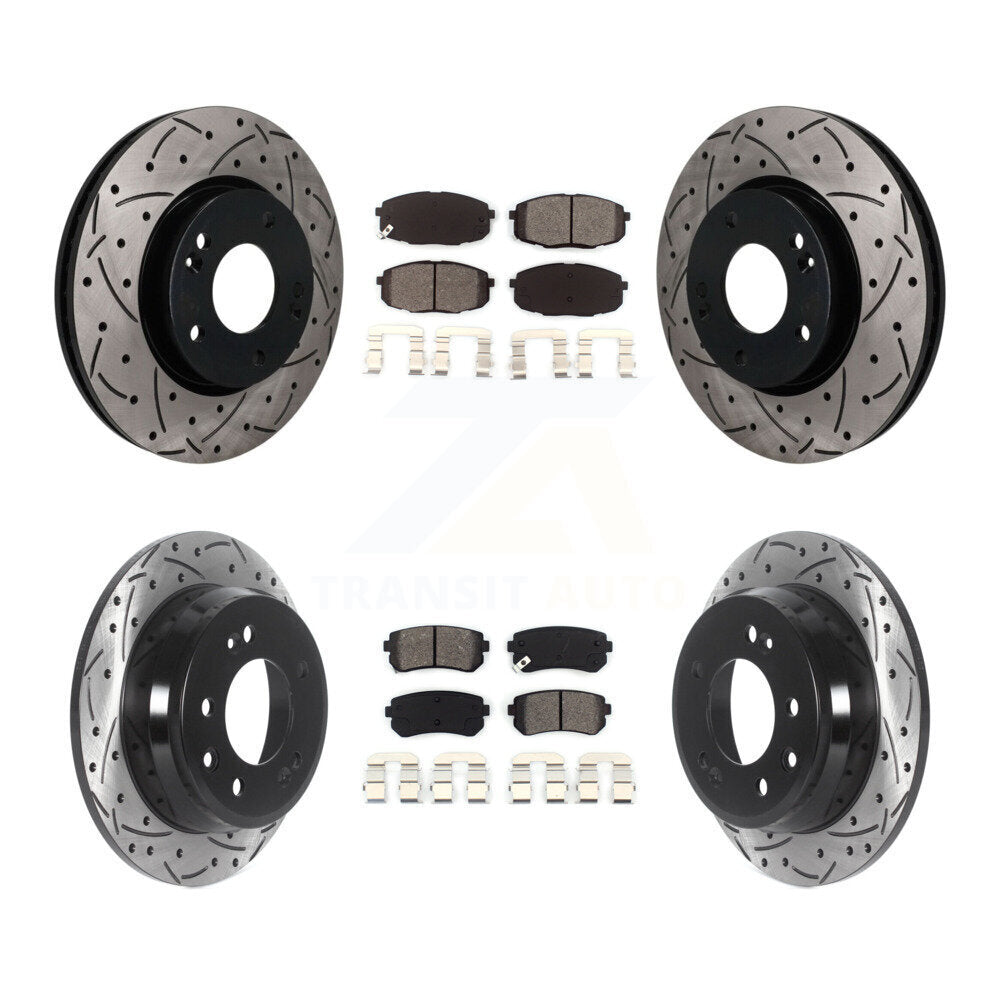 Coated Disc Rotors and Semi-Metallic Brake Pads Kit-KDS-101634