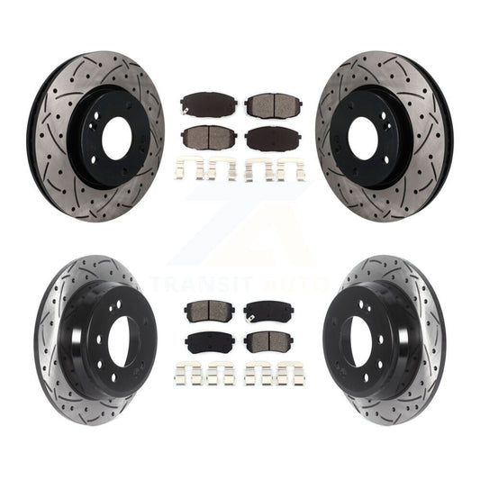 Coated Disc Rotors and Semi-Metallic Brake Pads Kit-KDS-101634