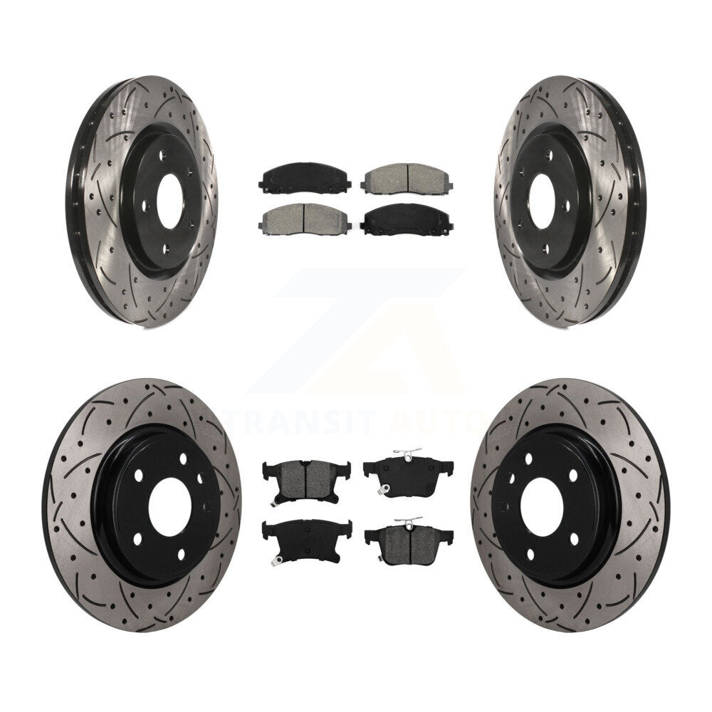 Coated Disc Rotors and Semi-Metallic Brake Pads Kit-KDS-101646