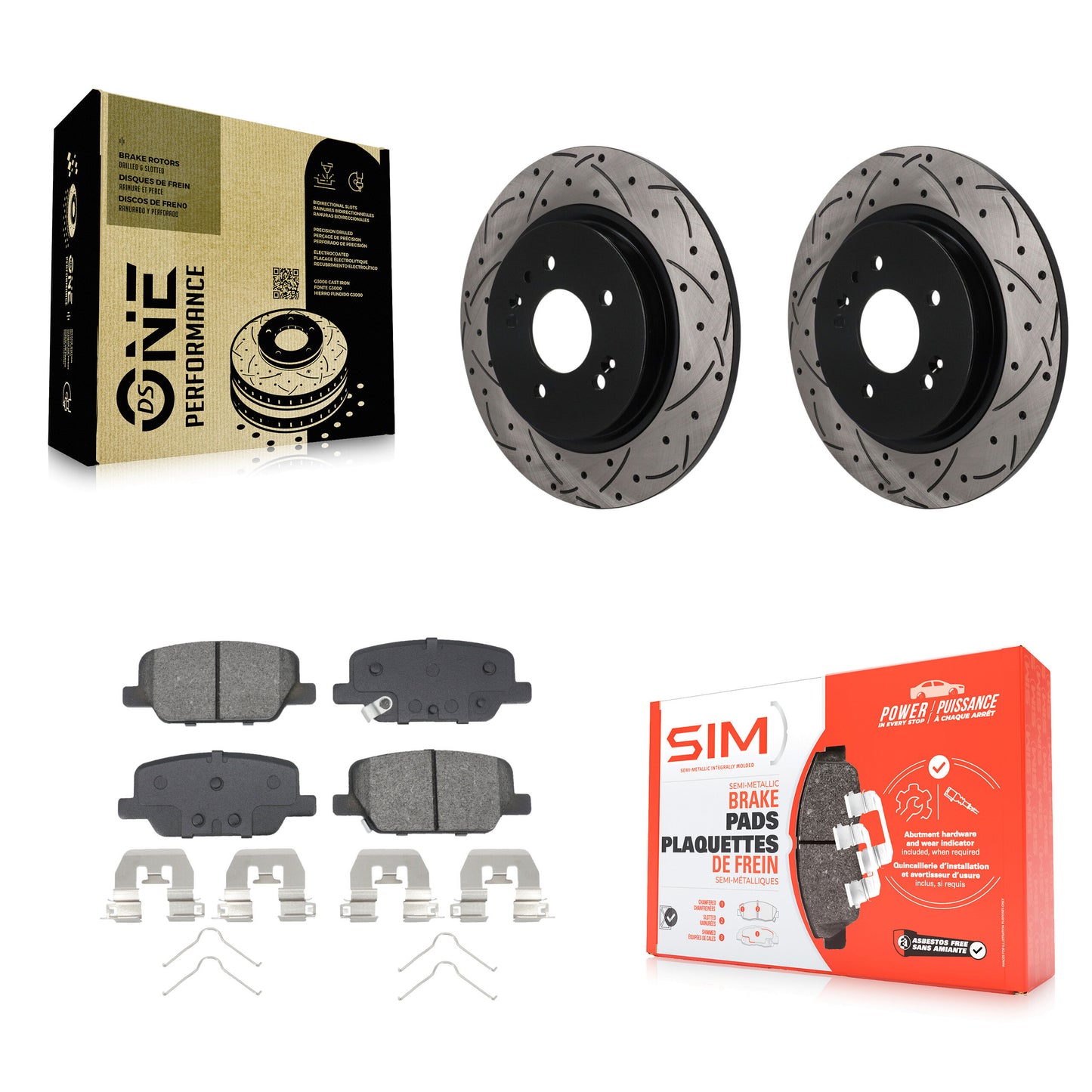Disc Rotors and Semi-Metallic Brake Pads Kit-KDS-101650 Kit.bestparts.ca