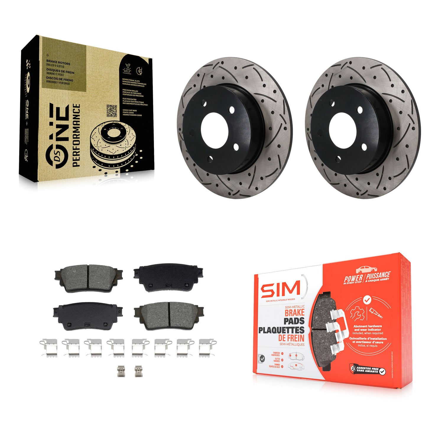 Disc Rotors and Semi-Metallic Brake Pads Kit-KDS-101651 Kit.bestparts.ca