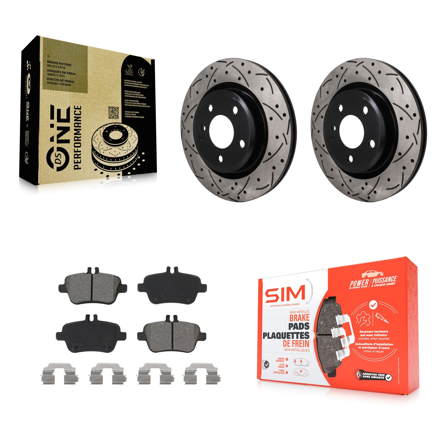 Disc Rotors and Semi-Metallic Brake Pads Kit-KDS-101657 Kit.bestparts.ca