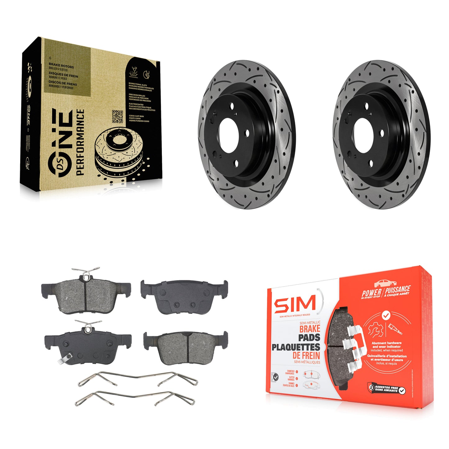 Disc Rotors and Semi-Metallic Brake Pads Kit-KDS-101660 Kit.bestparts.ca