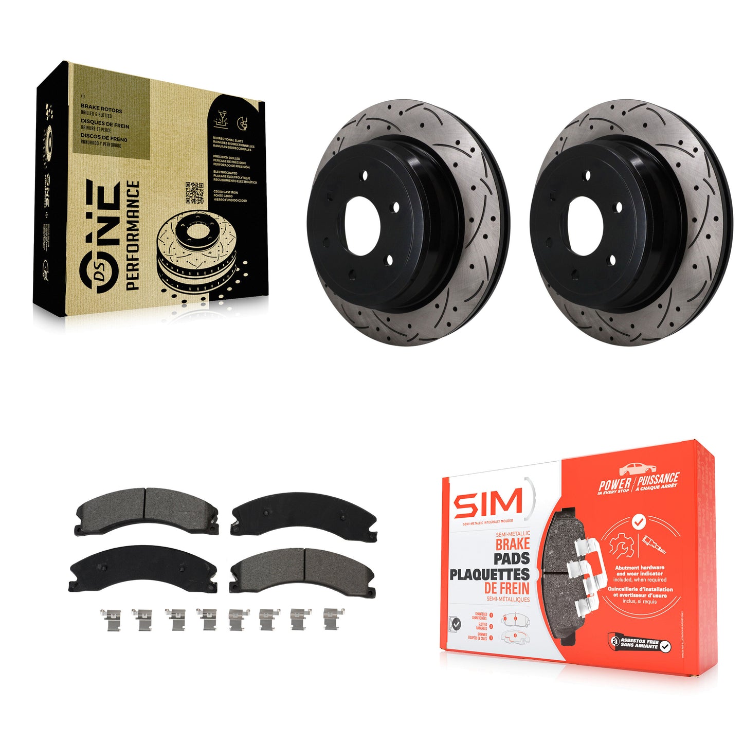 Disc Rotors and Semi-Metallic Brake Pads Kit-KDS-101668 Kit.bestparts.ca