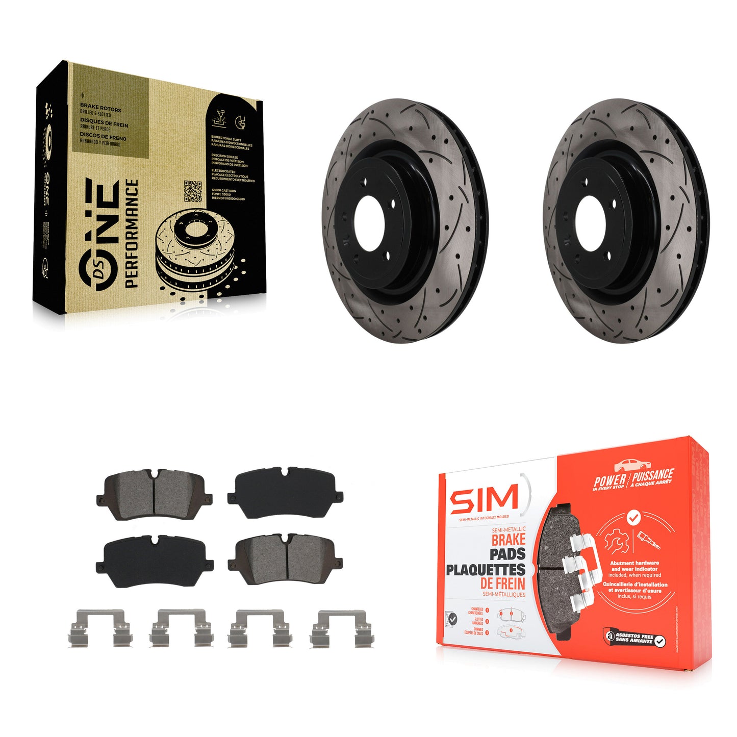 Disc Rotors and Semi-Metallic Brake Pads Kit-KDS-101670 Kit.bestparts.ca