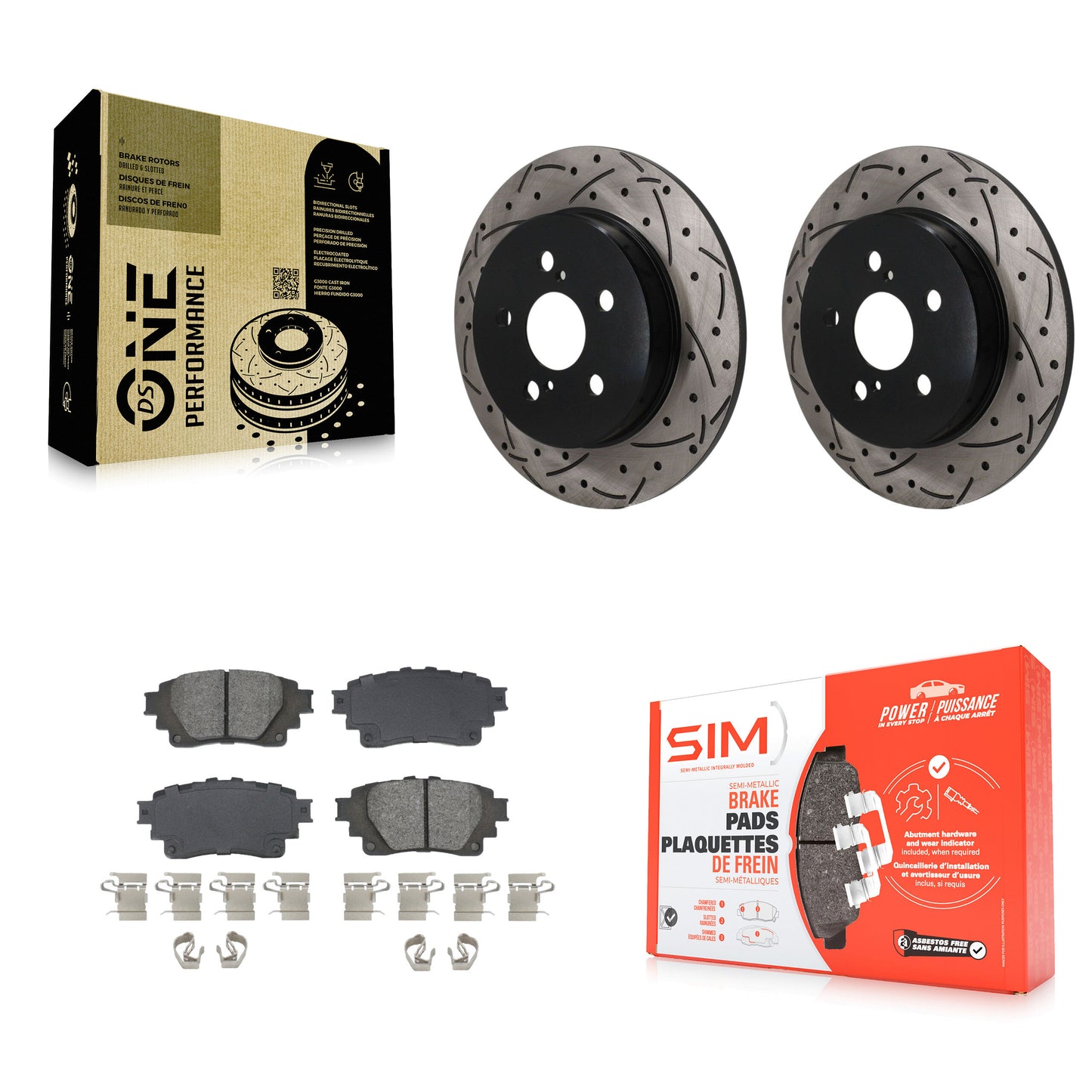 Disc Rotors and Semi-Metallic Brake Pads Kit-KDS-101671 Kit.bestparts.ca
