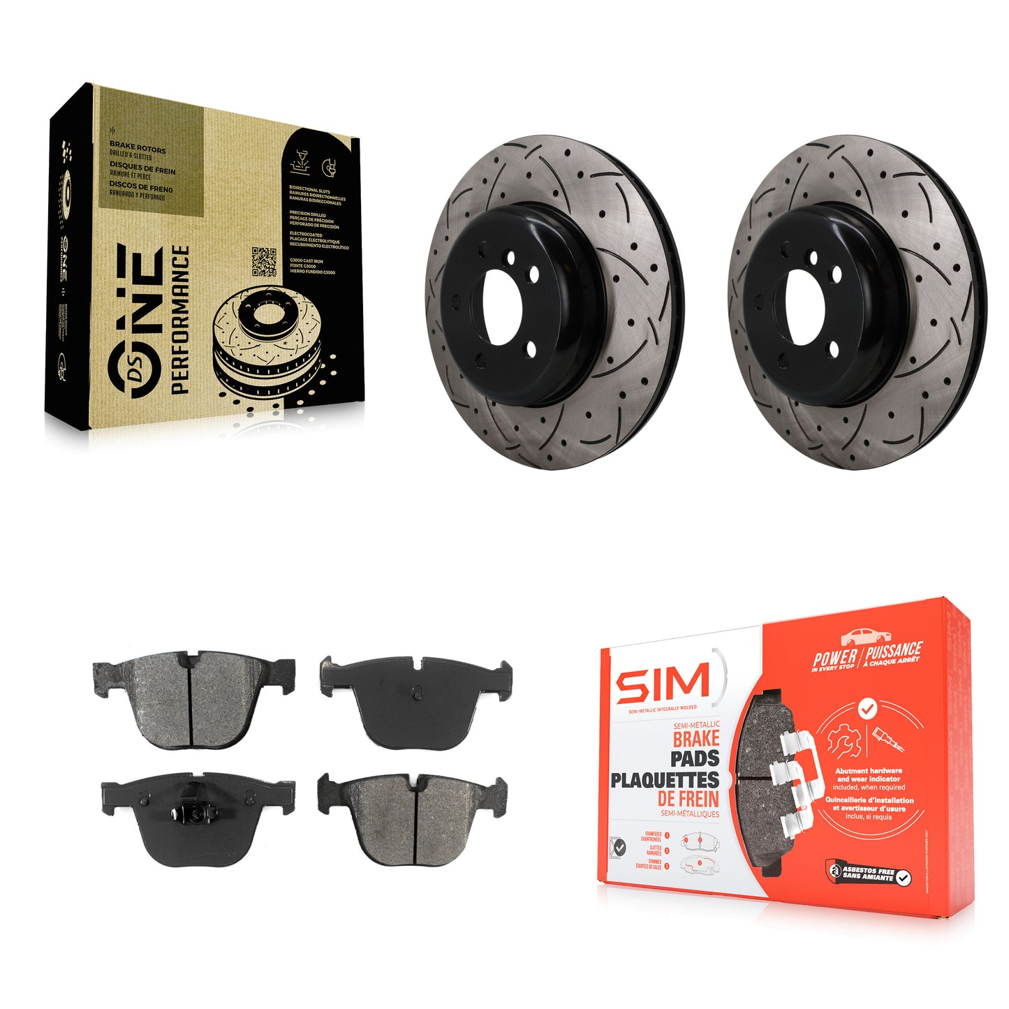 Disc Rotors and Semi-Metallic Brake Pads Kit-KDS-101675 Kit.bestparts.ca