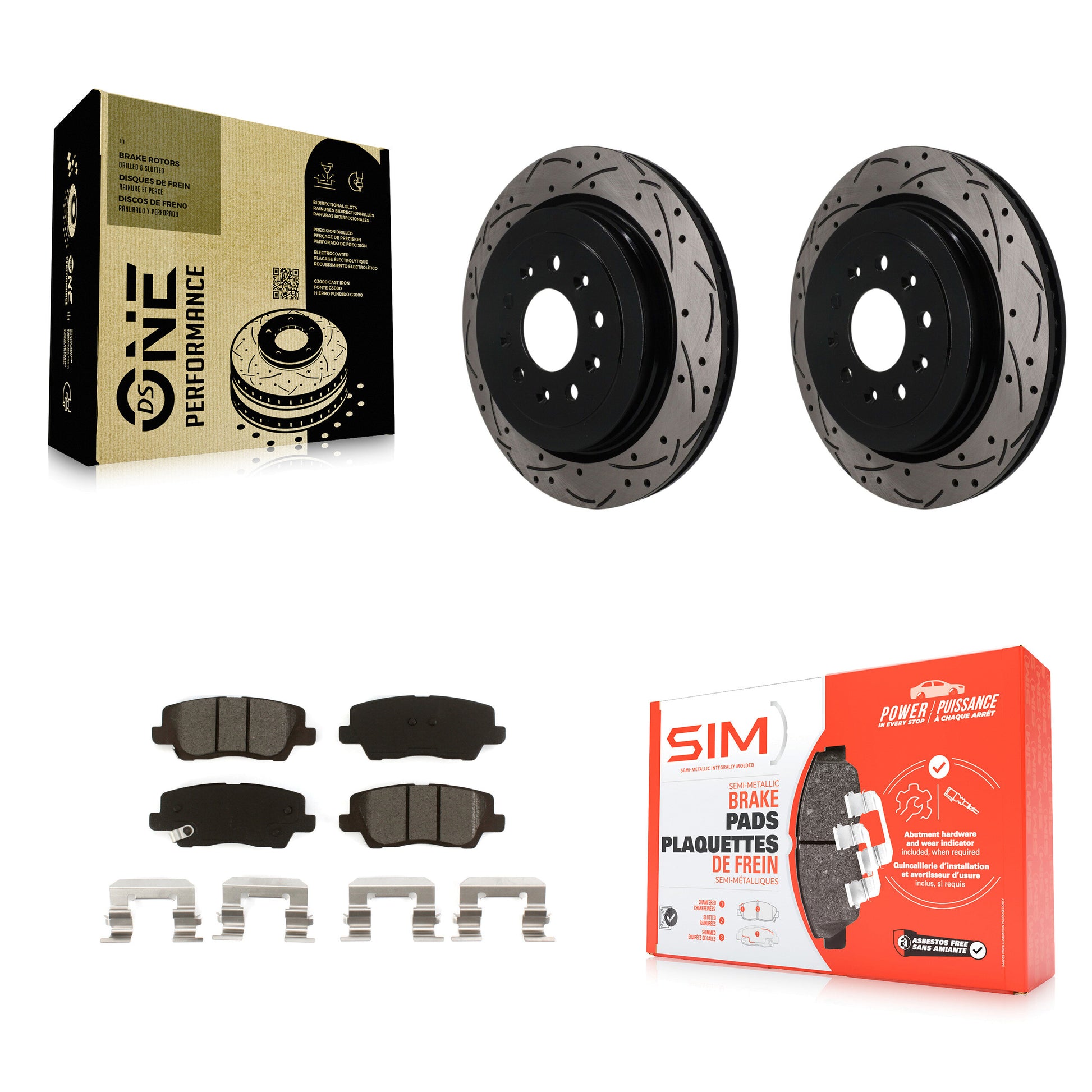 Disc Rotors and Semi-Metallic Brake Pads Kit-KDS-101686