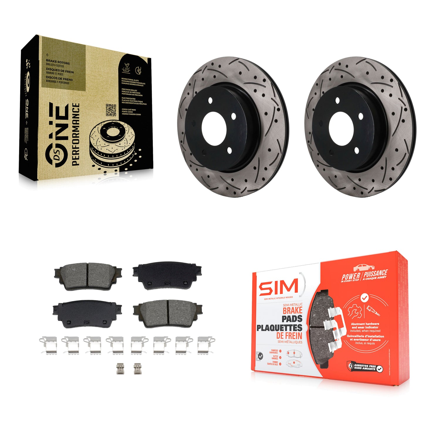Disc Rotors and Semi-Metallic Brake Pads Kit-KDS-101692 Kit.bestparts.ca