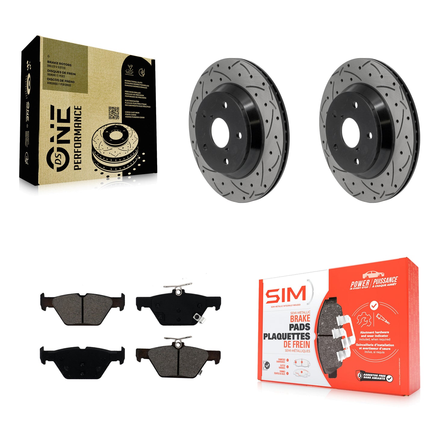 Disc Rotors and Semi-Metallic Brake Pads Kit-KDS-101693 Kit.bestparts.ca