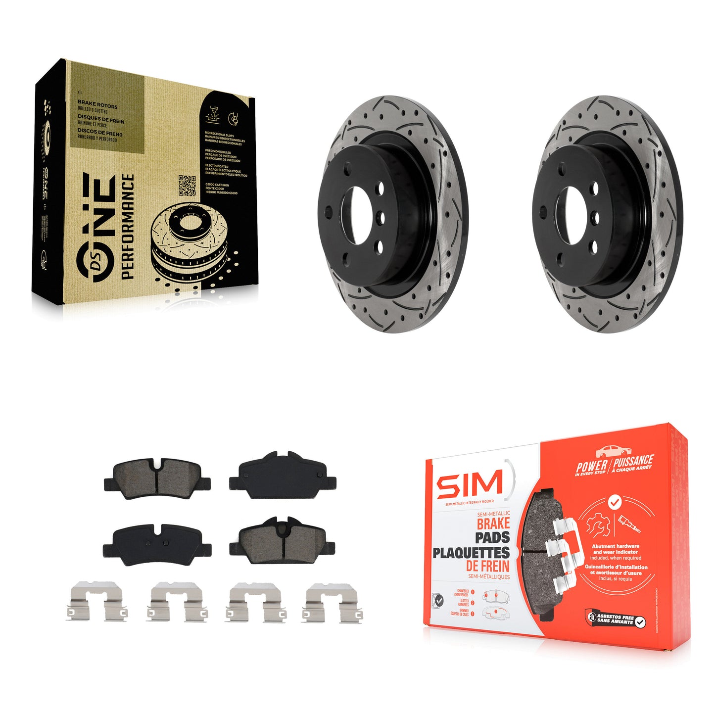 Disc Rotors and Semi-Metallic Brake Pads Kit-KDS-101695 Kit.bestparts.ca