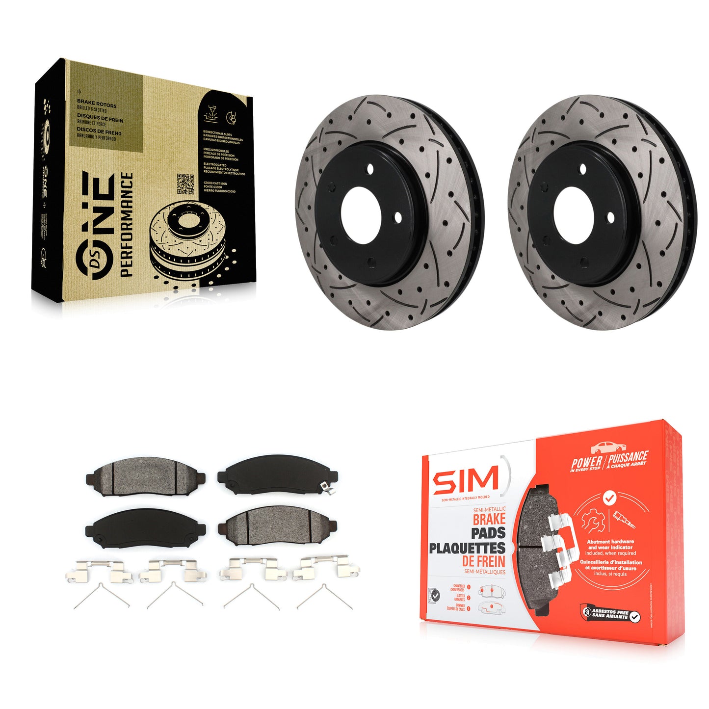 Disc Rotors and Semi-Metallic Brake Pads Kit-KDS-101709 Kit.bestparts.ca