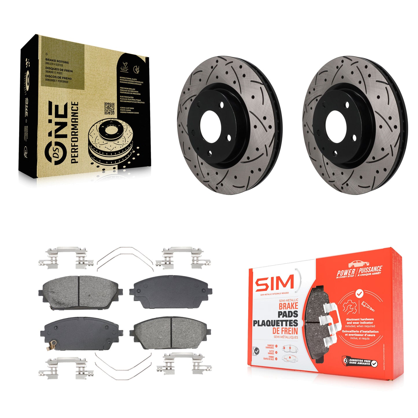 Disc Rotors and Semi-Metallic Brake Pads Kit-KDS-101716 Kit.bestparts.ca