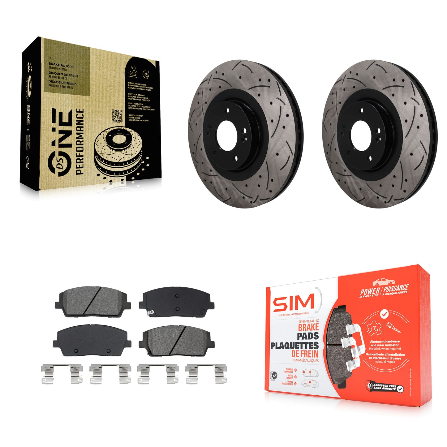 Disc Rotors and Semi-Metallic Brake Pads Kit-KDS-101720 Kit.bestparts.ca