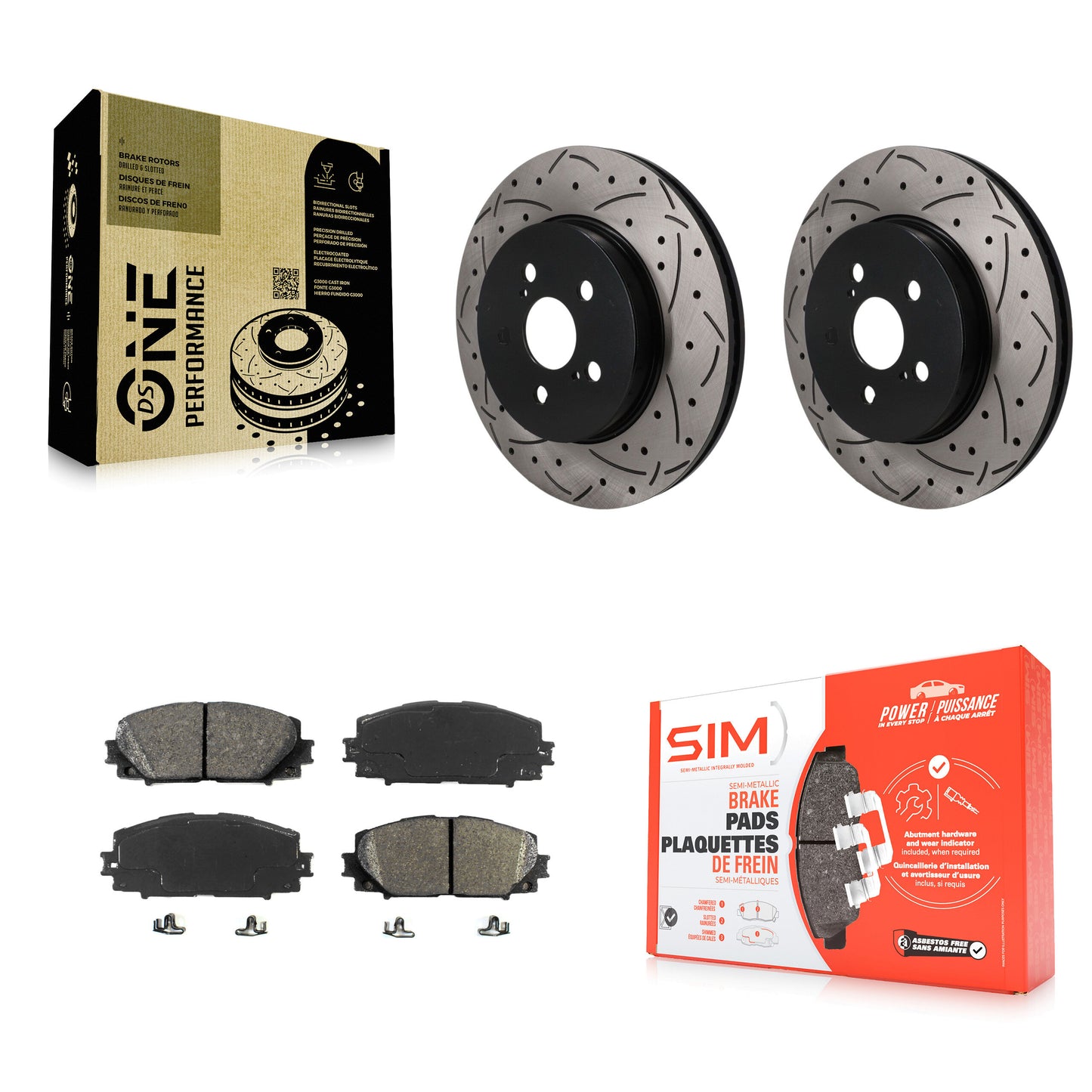 Disc Rotors and Semi-Metallic Brake Pads Kit-KDS-101729 Kit.bestparts.ca