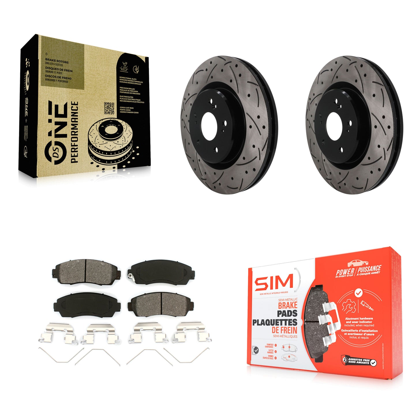 Disc Rotors and Semi-Metallic Brake Pads Kit-KDS-101732 Kit.bestparts.ca
