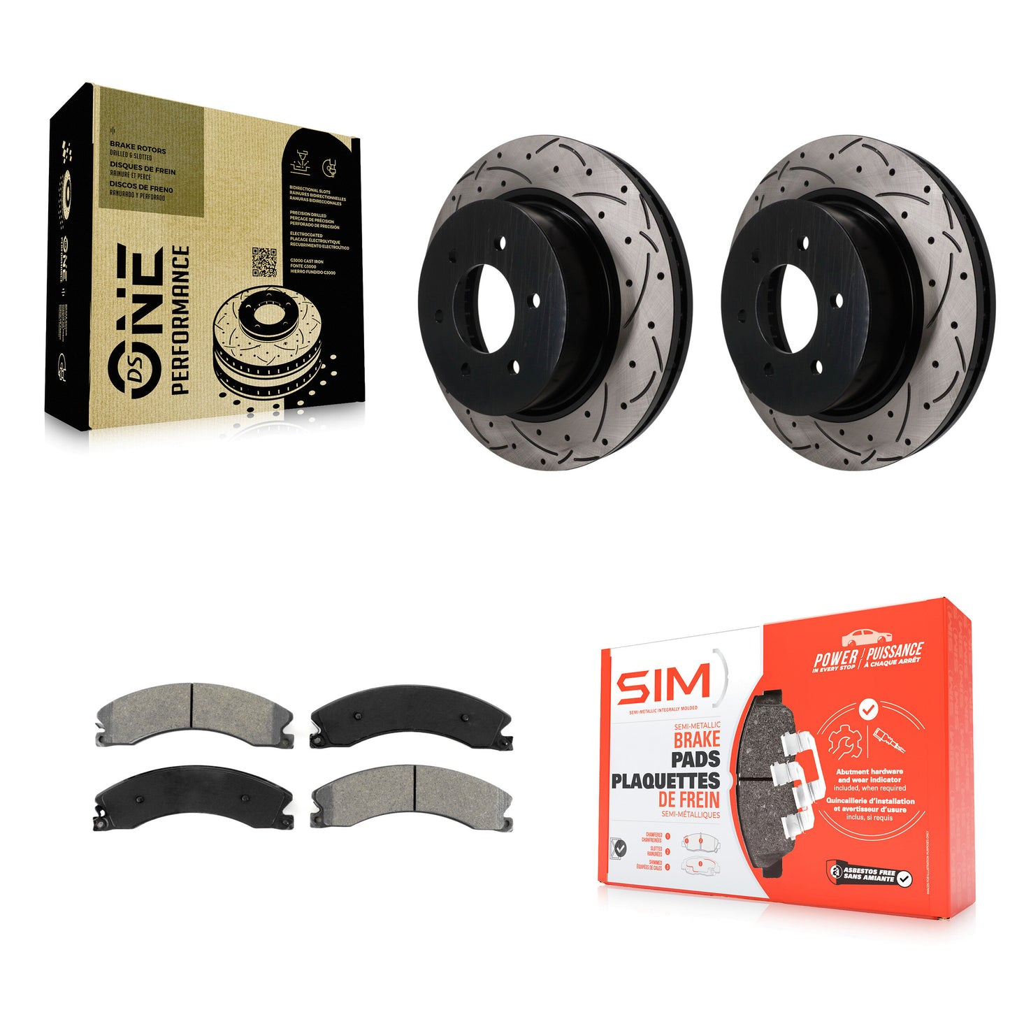 Disc Rotors and Semi-Metallic Brake Pads Kit-KDS-101748 Kit.bestparts.ca