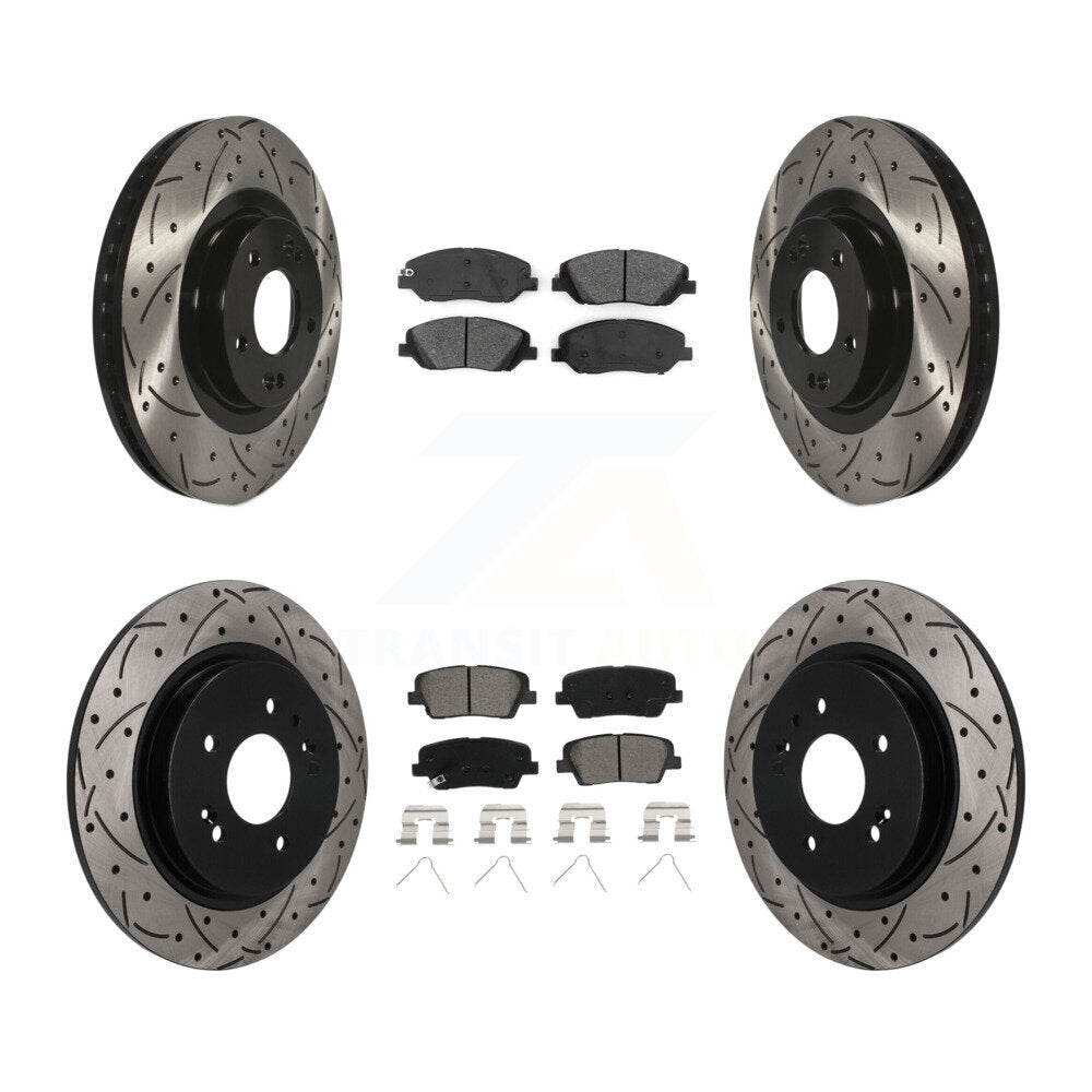 Coated Disc Rotors and Semi-Metallic Brake Pads Kit-KDS-101798