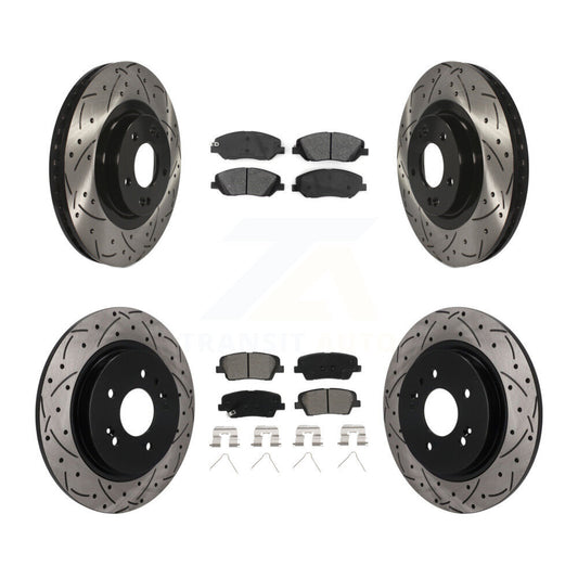 Coated Disc Rotors and Semi-Metallic Brake Pads Kit-KDS-101798