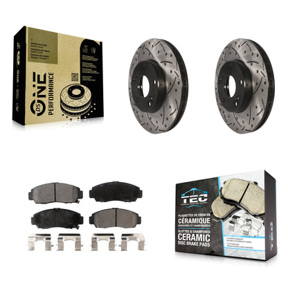 Coated Disc Rotors and Ceramic Brake Pads Kit-KDT-100064