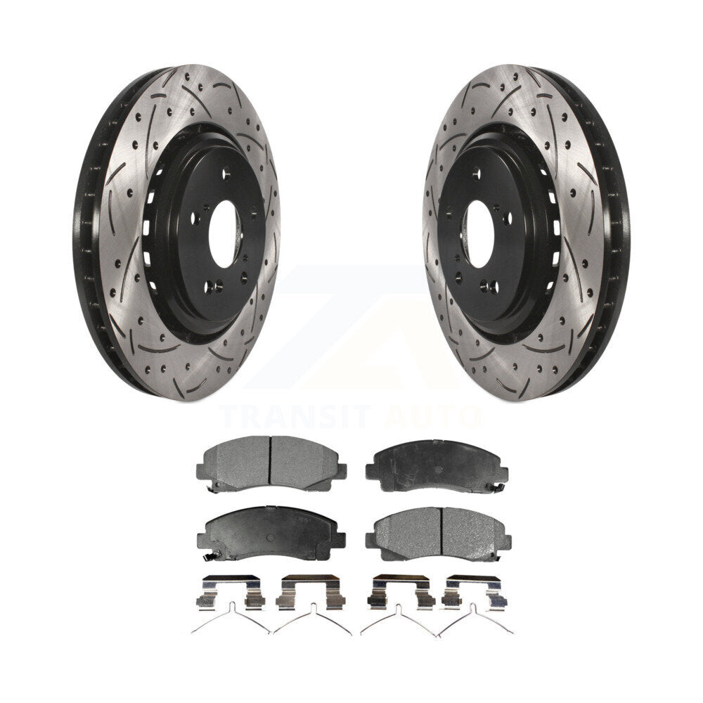 Coated Disc Rotors and Ceramic Brake Pads Kit-KDT-100173 - Kit.bestparts.ca