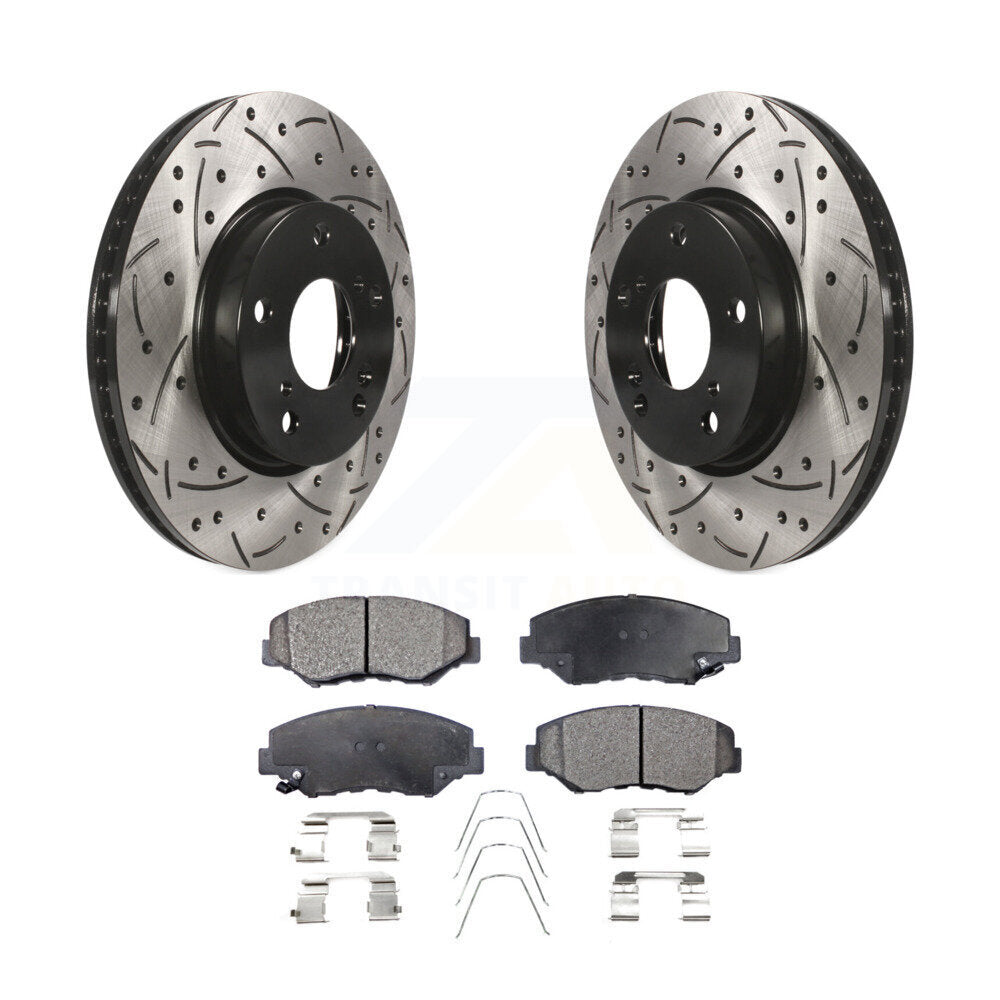 Coated Disc Rotors and Ceramic Brake Pads Kit-KDT-100187 - Kit.bestparts.ca