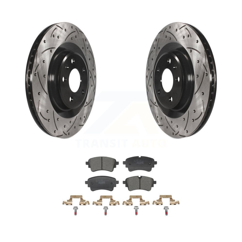 Coated Disc Rotors and Ceramic Brake Pads Kit-KDT-101424 - Kit.bestparts.ca