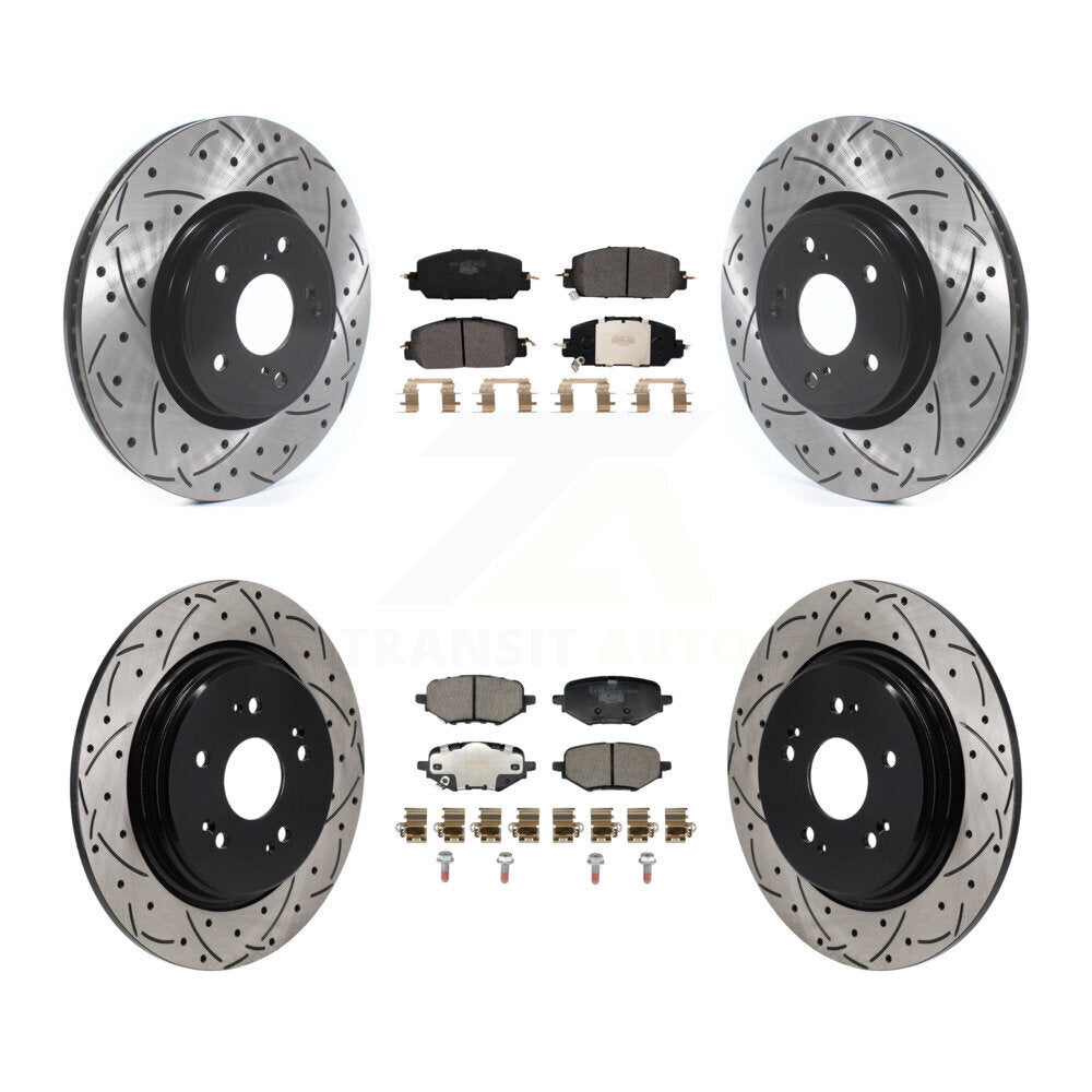 Coated Disc Rotors and Ceramic Brake Pads Kit-KDT-101858