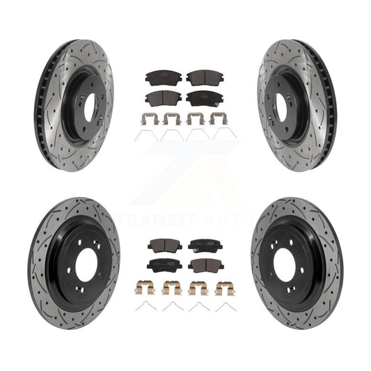 Coated Disc Rotors and Ceramic Brake Pads Kit-KDT-101878