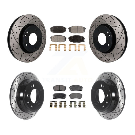 Coated Disc Rotors and Ceramic Brake Pads Kit-KDT-101887