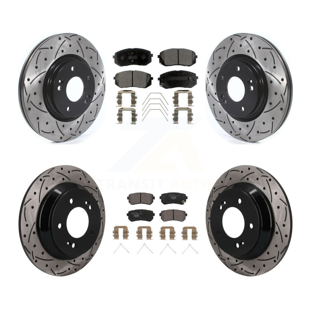 Coated Disc Rotors and Ceramic Brake Pads Kit-KDT-101889