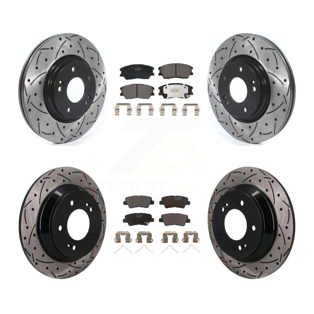 Coated Disc Rotors and Ceramic Brake Pads Kit-KDT-101890