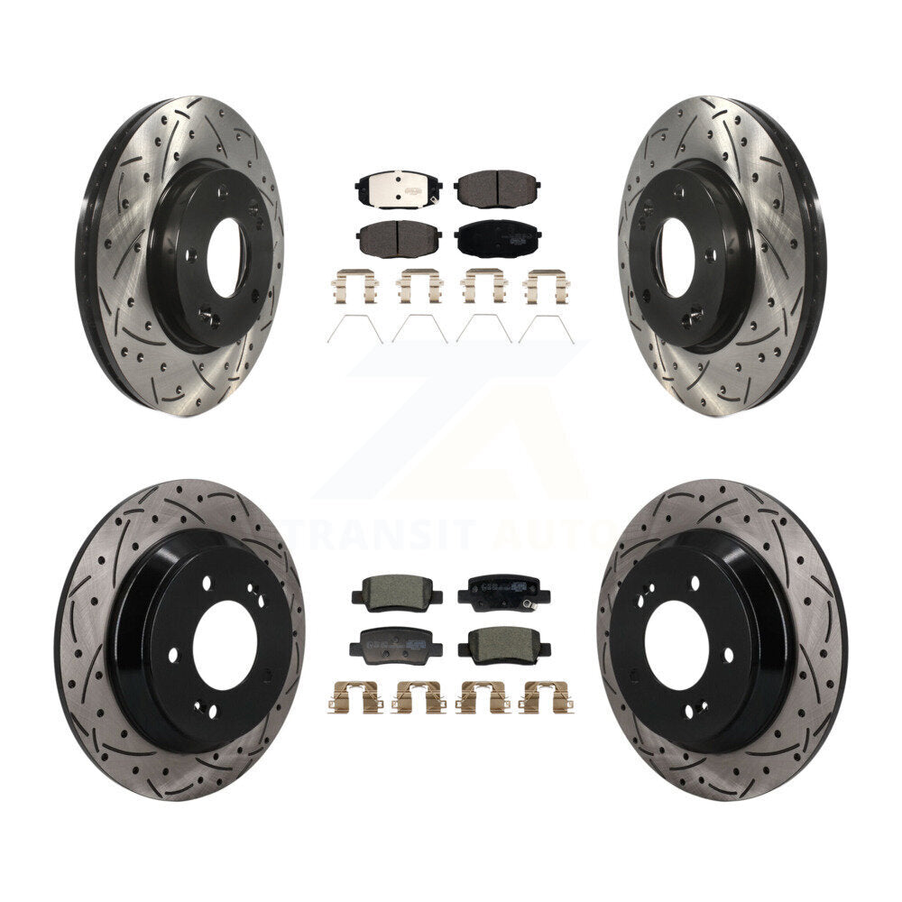 Coated Disc Rotors and Ceramic Brake Pads Kit-KDT-101892