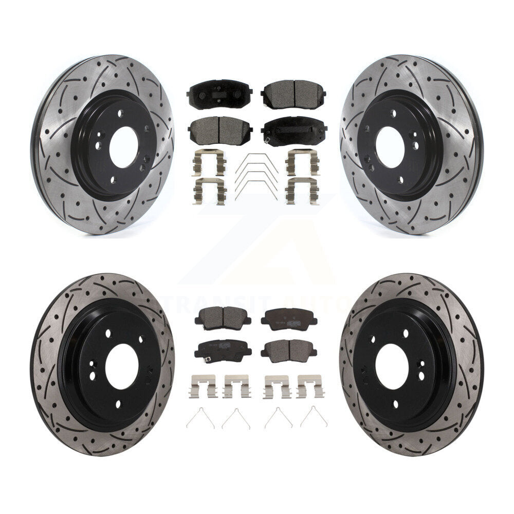Coated Disc Rotors and Ceramic Brake Pads Kit-KDT-101893