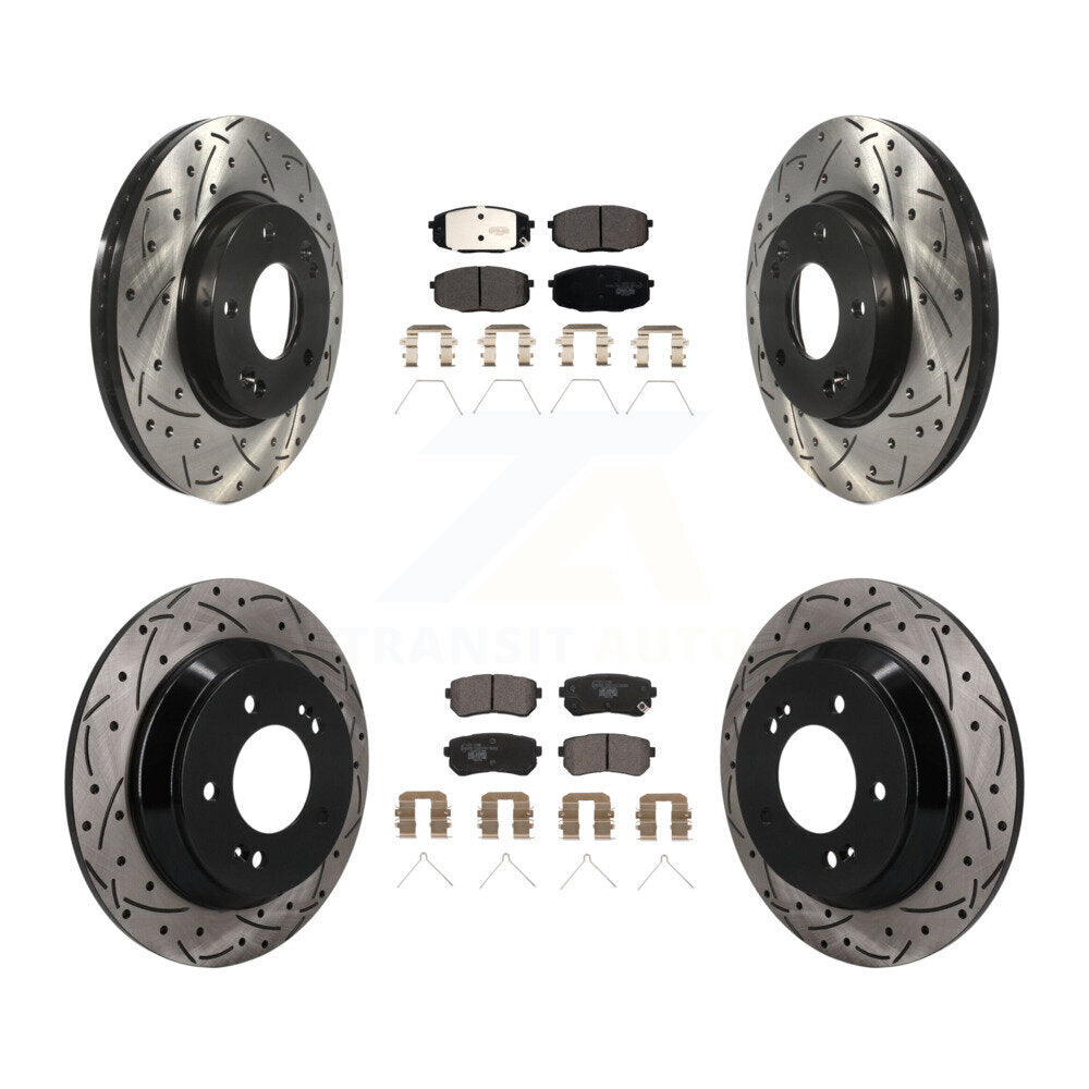 Coated Disc Rotors and Ceramic Brake Pads Kit-KDT-101894