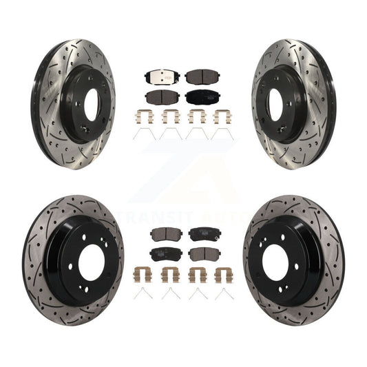 Coated Disc Rotors and Ceramic Brake Pads Kit-KDT-101894